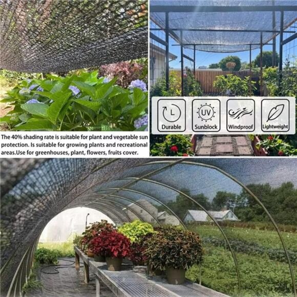ShadeCloth for Garden Plants Greenhouse,40-50% Sunblock Shade Neting for Outdoor - Picture 4 of 7